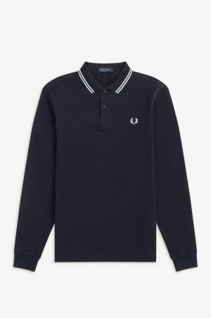 LS TWIN TIPPED SHIRT NAVY