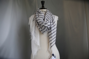 STRIPE CRNKL WHITE/NAVY