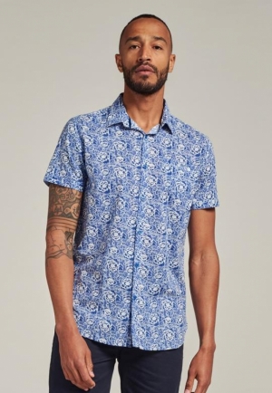 SHIRT ROSE VOILE KOBALT