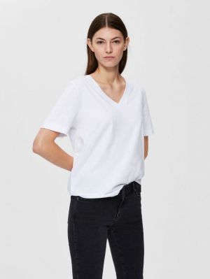 SLFSTANDARD V-NECK WHITE