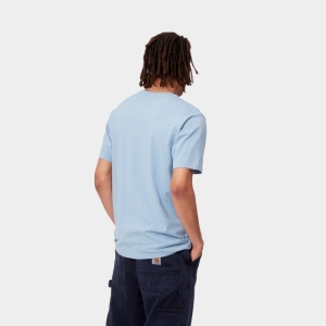 S-S POCKET T-SHIRT FROSTED BLUE