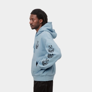 HOODED GRIN SWEAT FROSTED BLUE